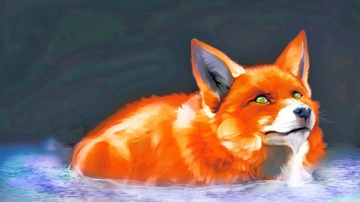 Красивая лиса арт