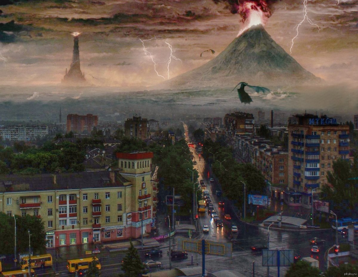 ДНР пейзаж войны