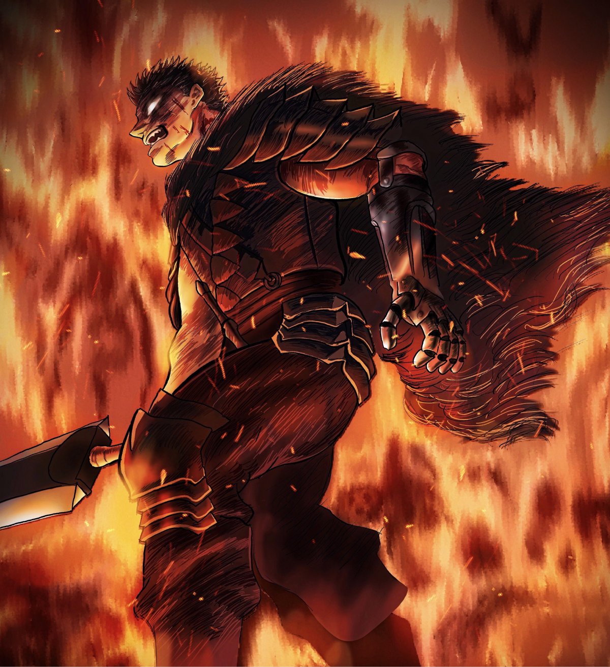 Гатс Берсерк 1997 в ярости