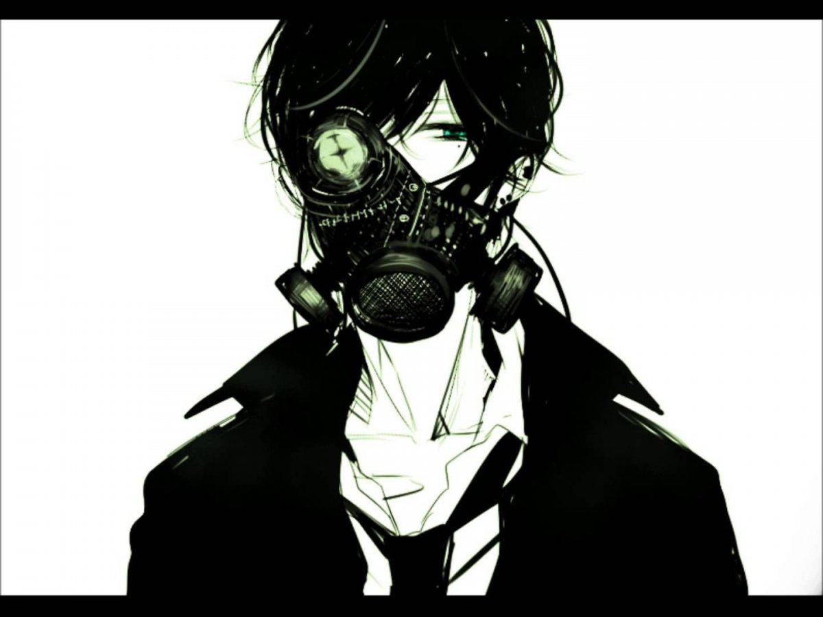 Аниме парень в маске