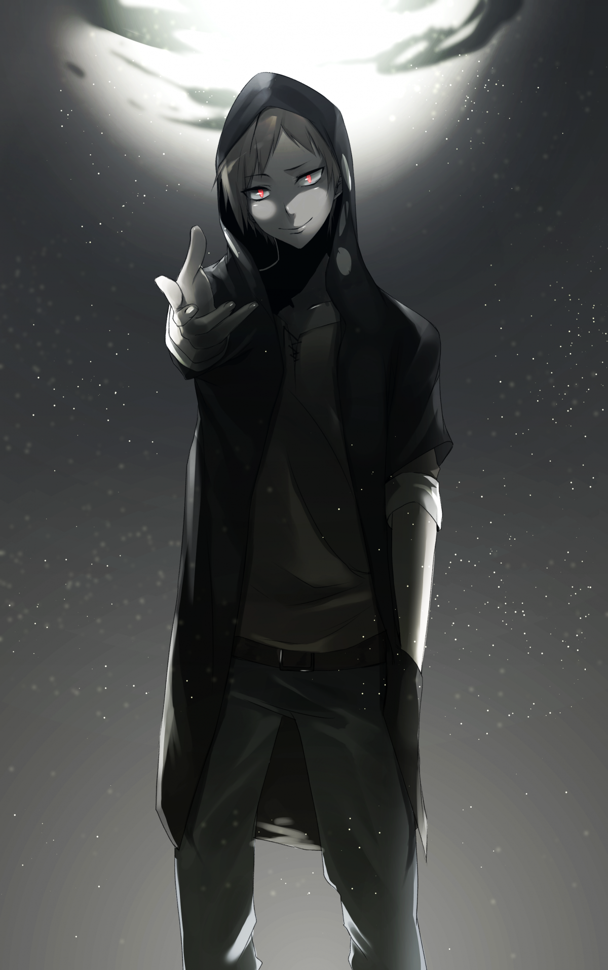 Парень в капюшоне арт