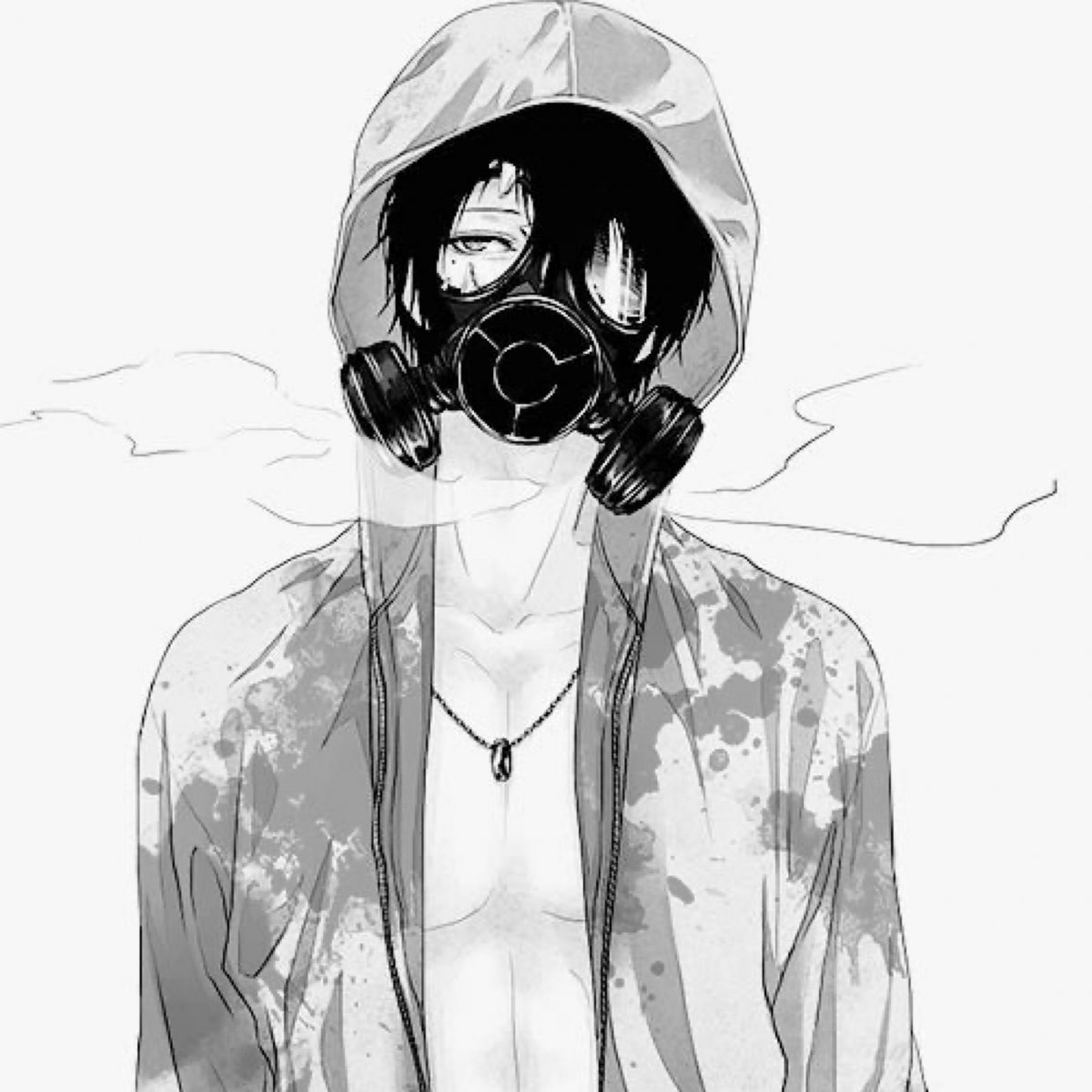 Парень в маске арт