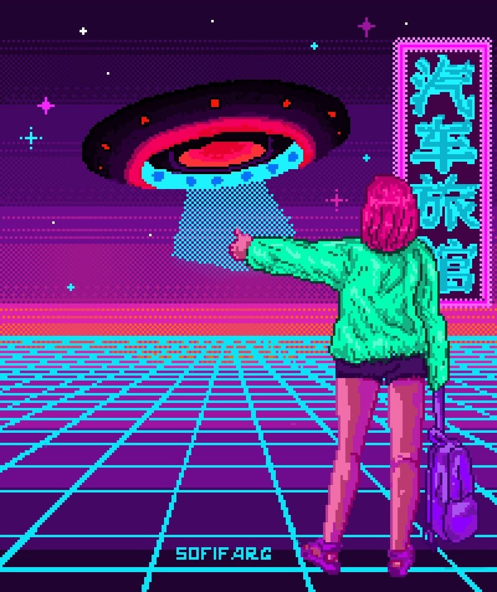 Космический пиксель арт