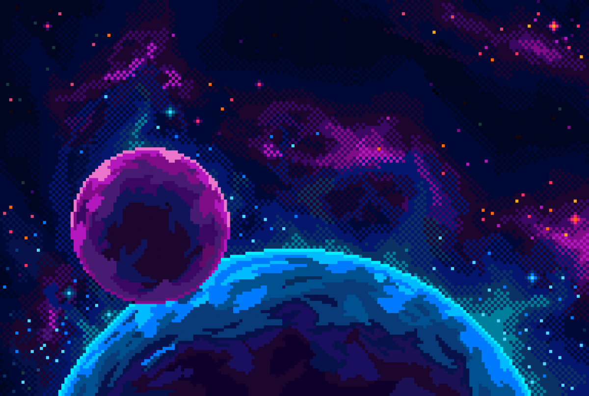 Космос пиксель арт