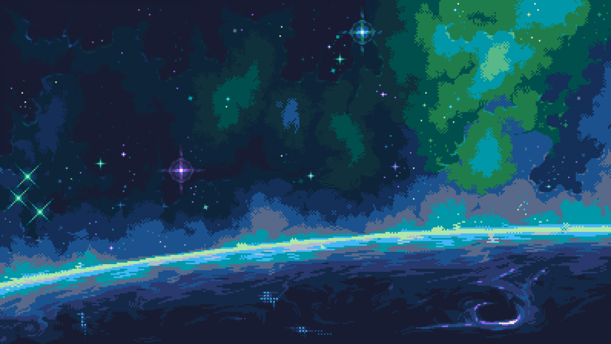 Пиксельный фон космос