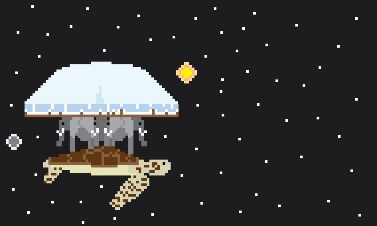 Пиксельное ночное небо