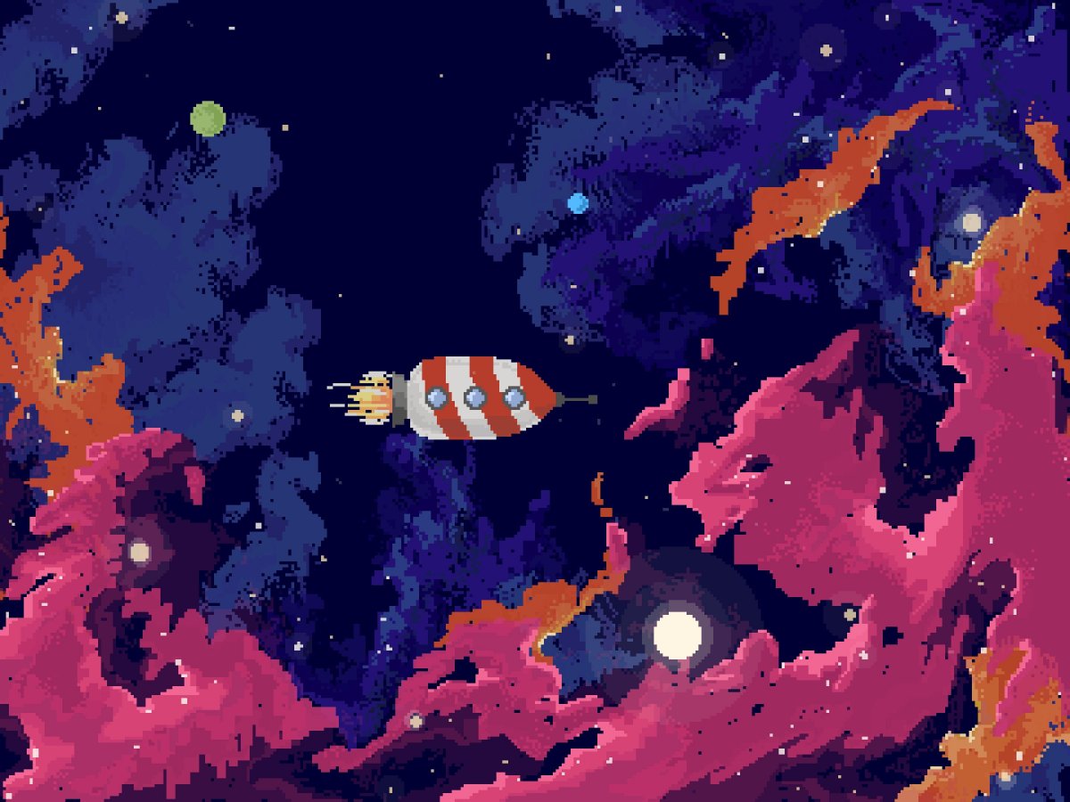 Space пиксельный арт