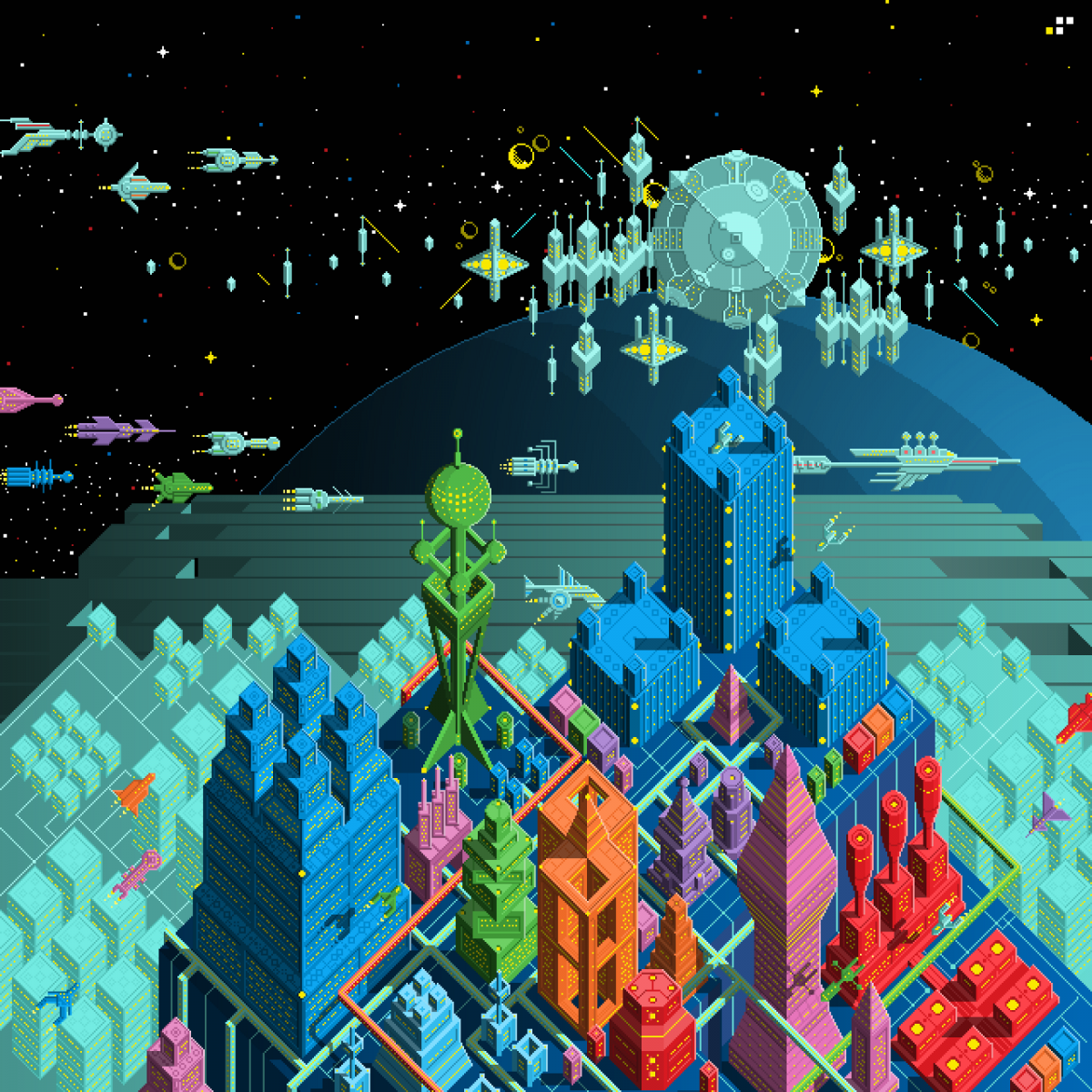 Космос пиксель арт