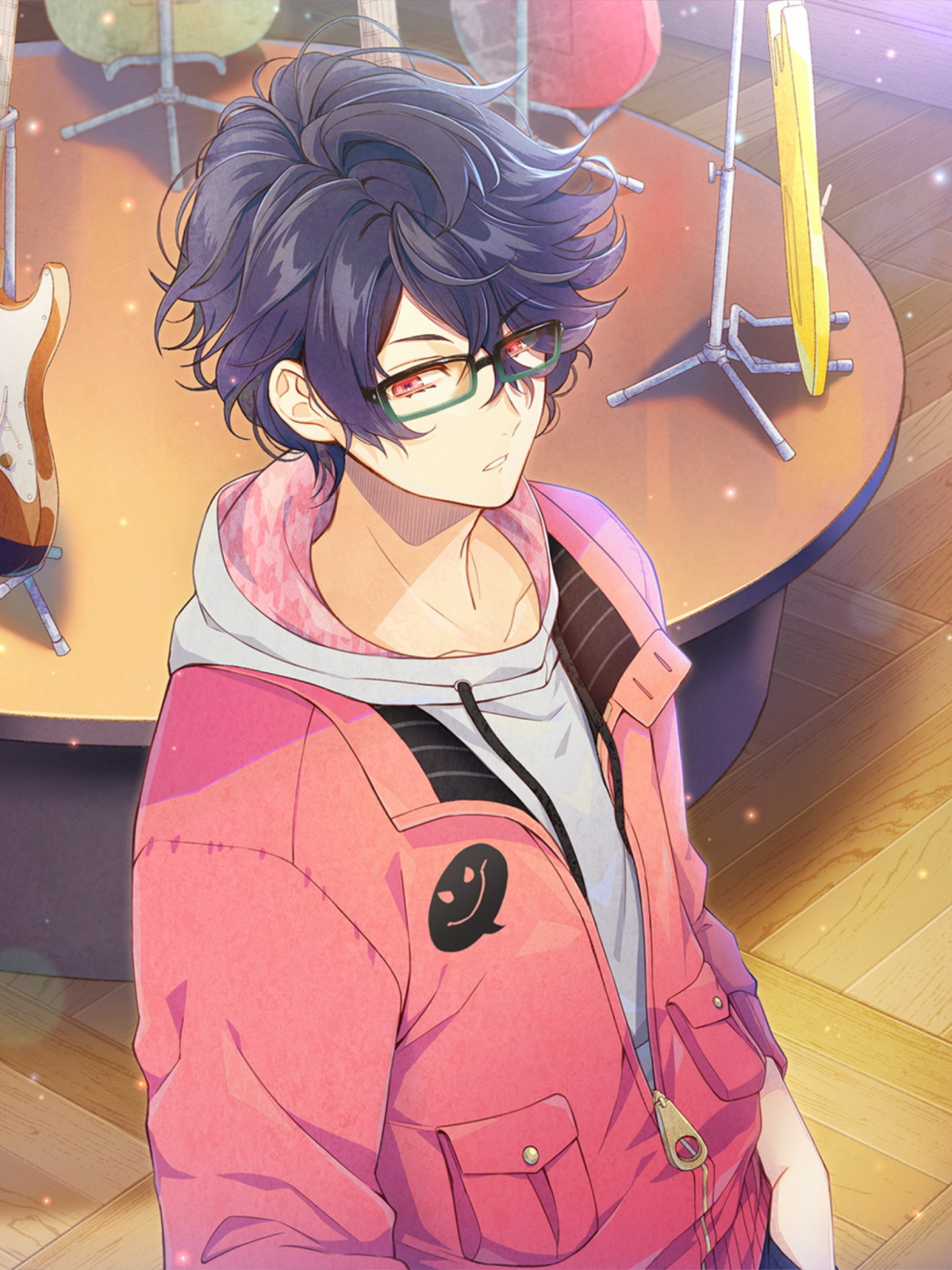 Аниме парень в очках