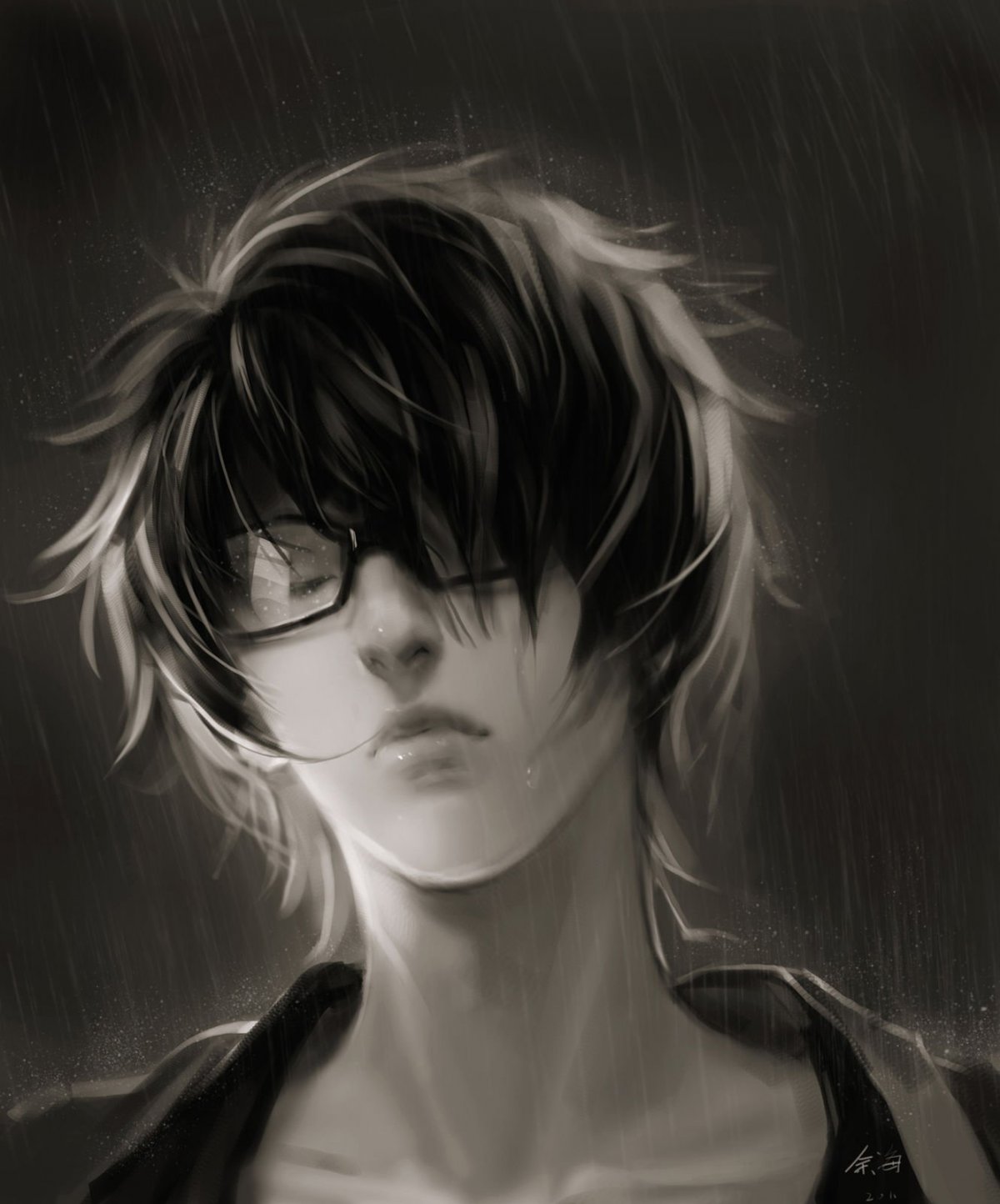 Мужчина в очках арт