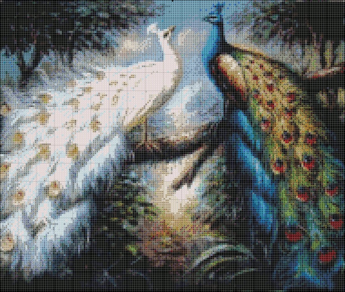 Два павлина картина