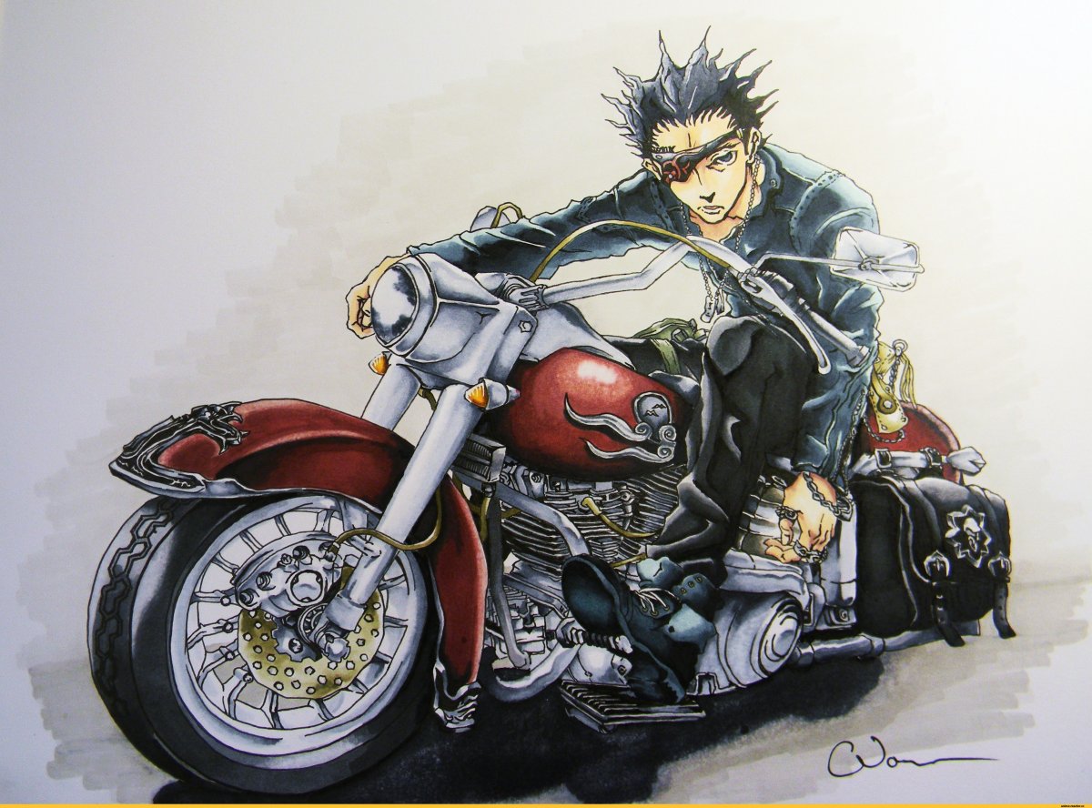 Аниме мотоциклист