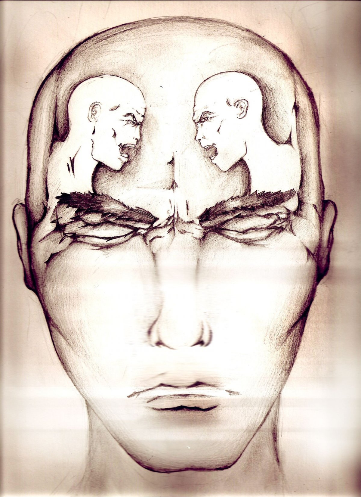 Коллаж раздвоение личности