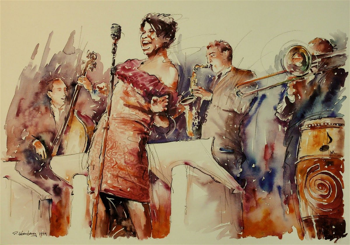 Иллюстрации в стиле джаз