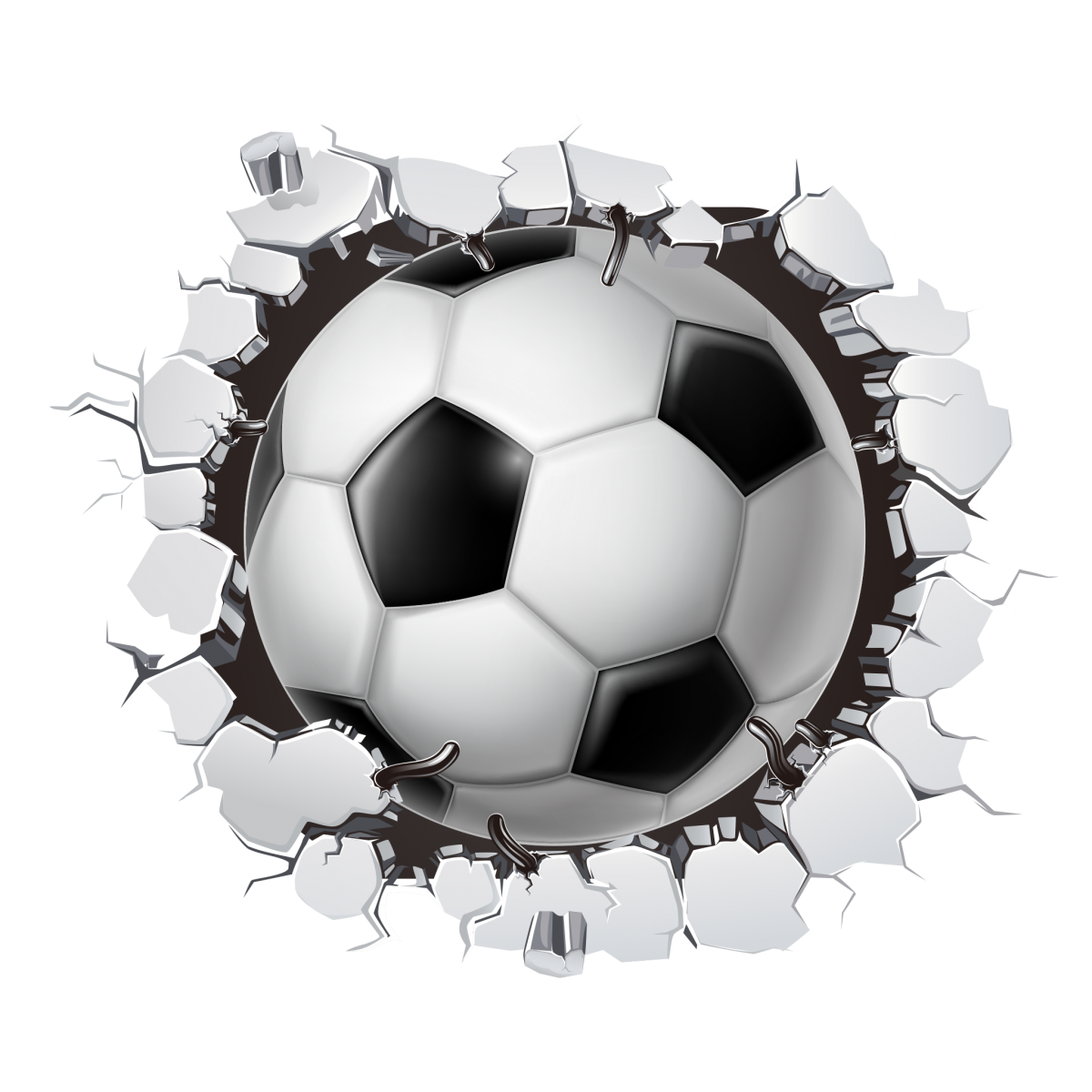 Футбольный мяч на прозрачном фоне