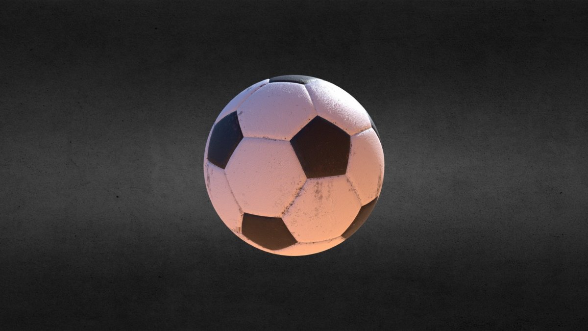 Футбольный мяч на темном фоне