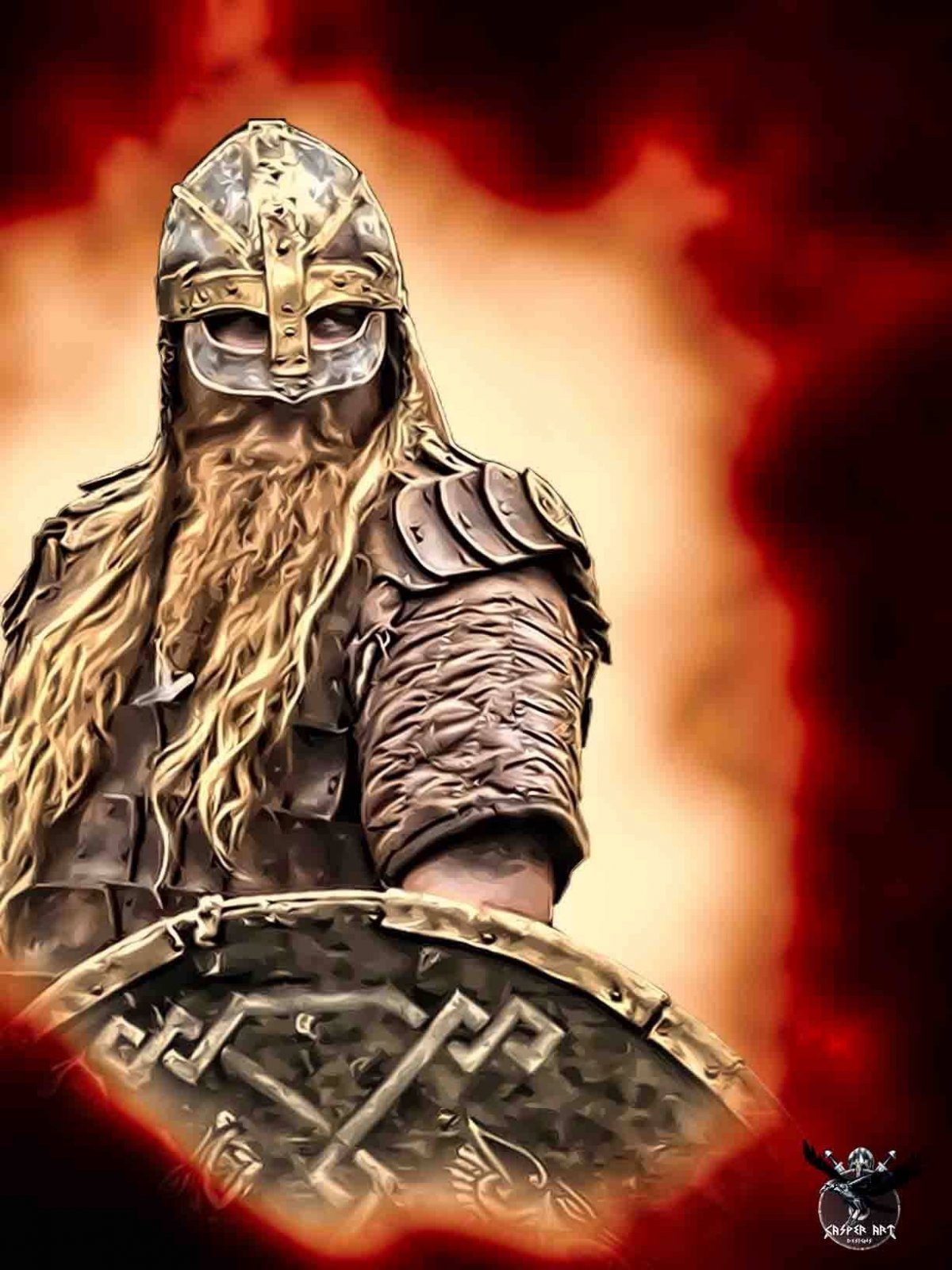 Воин Викинг и воин Русич