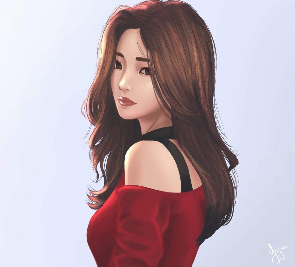 Корейская девушка арт