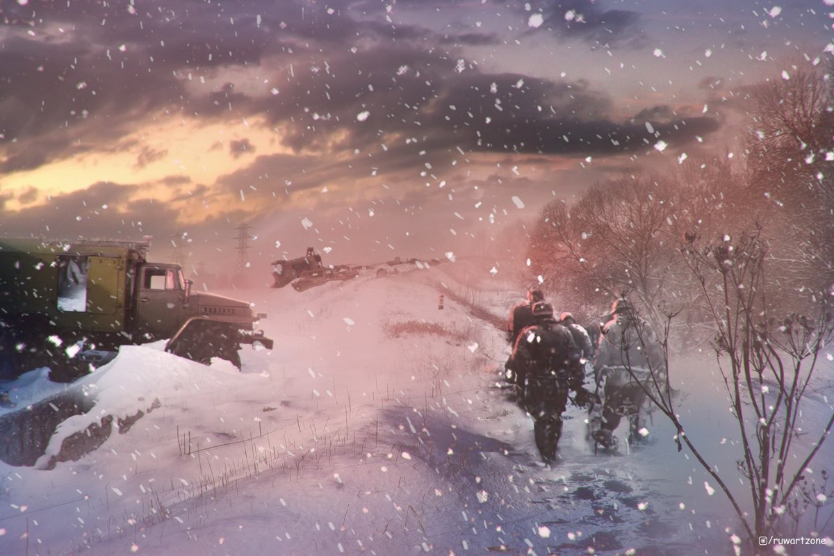 Зимний арт сталкера 2