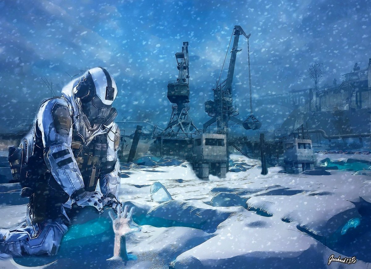 Зимний сталкер арт