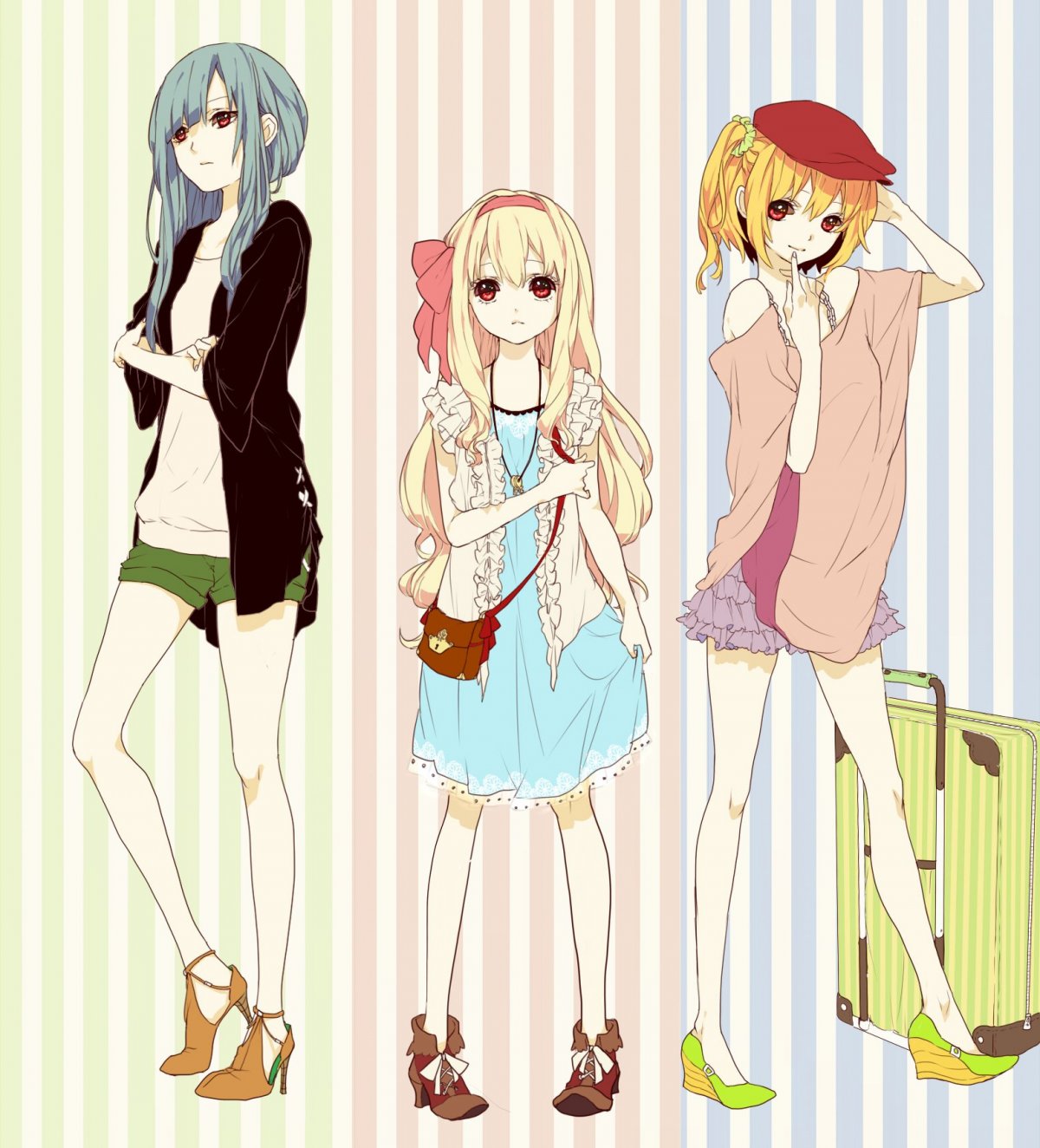 Аниме одежда для девушек Повседневная