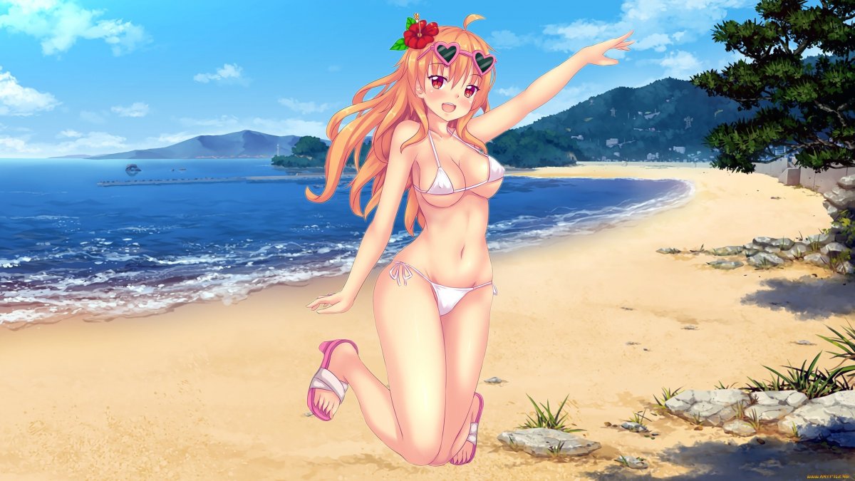 Аниме девушки в купальниках