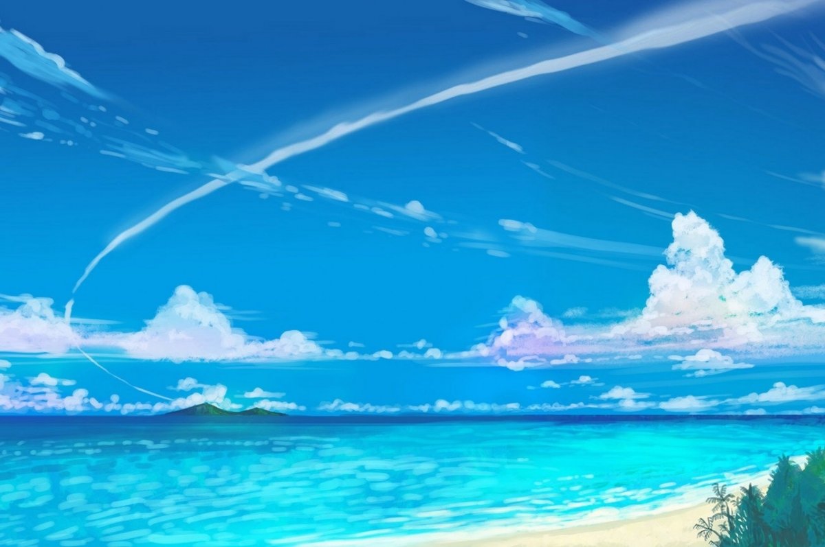 Аниме фон пляж