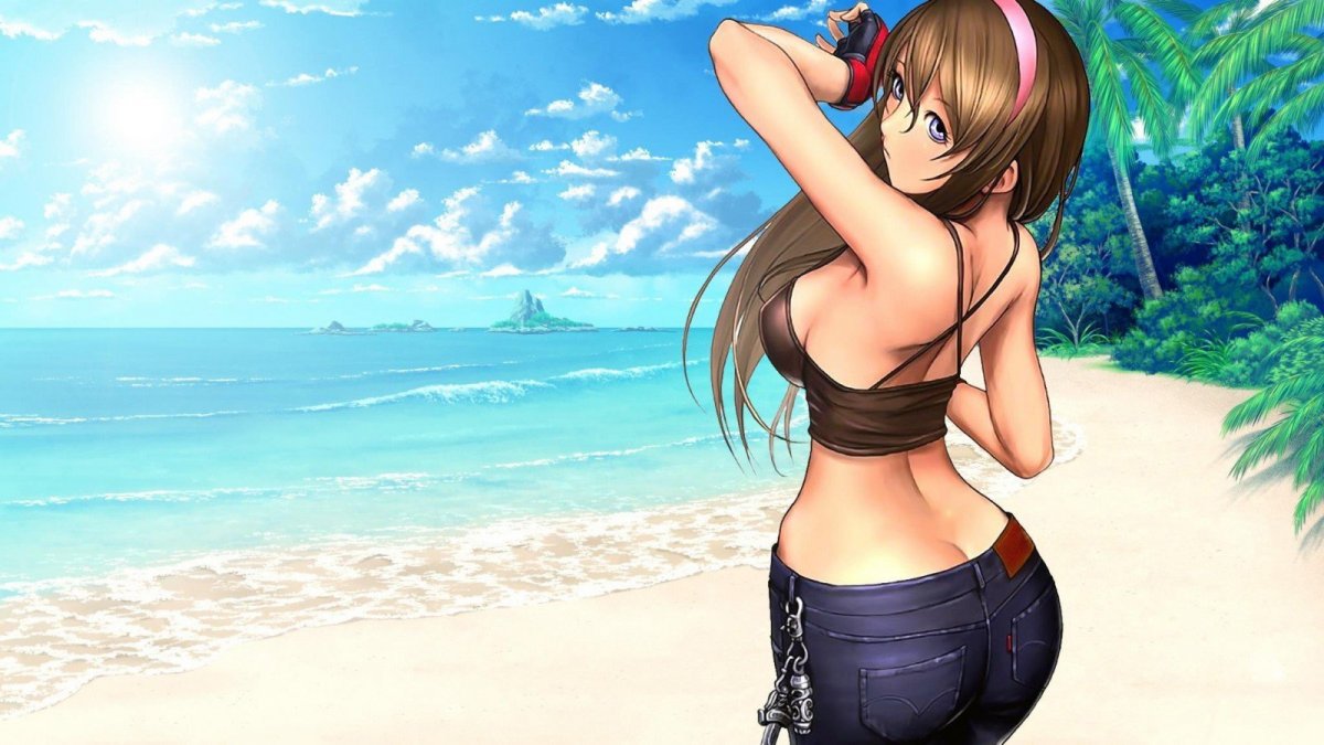 Аниме девушки в купальниках