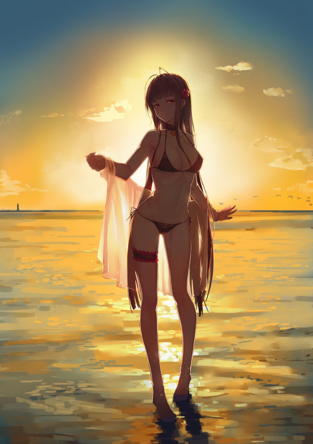 Аниме девушка со спины