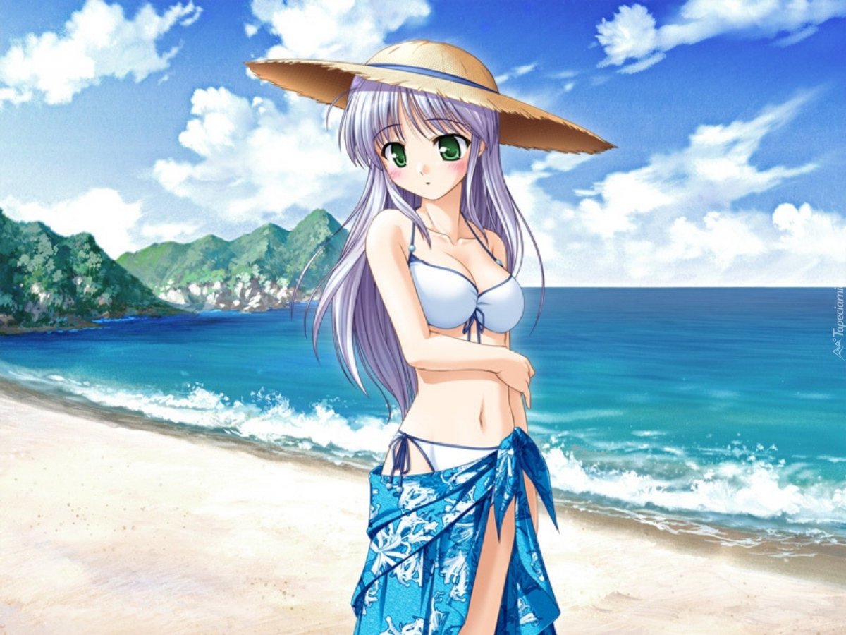 Красивый аниме пляж