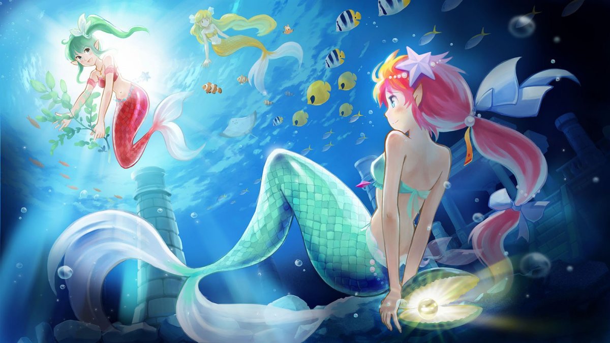 Русалка арт аниме