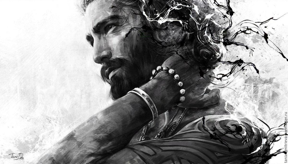 Мужчина с бородкой арт