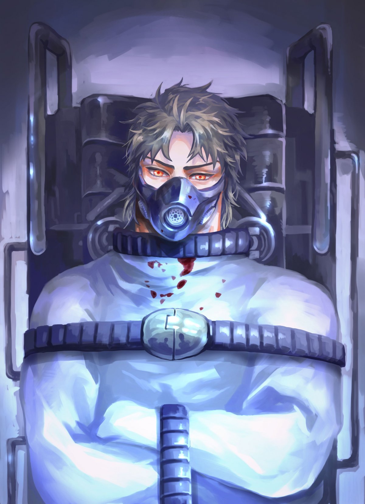 Аниме парень в смирительной рубашке