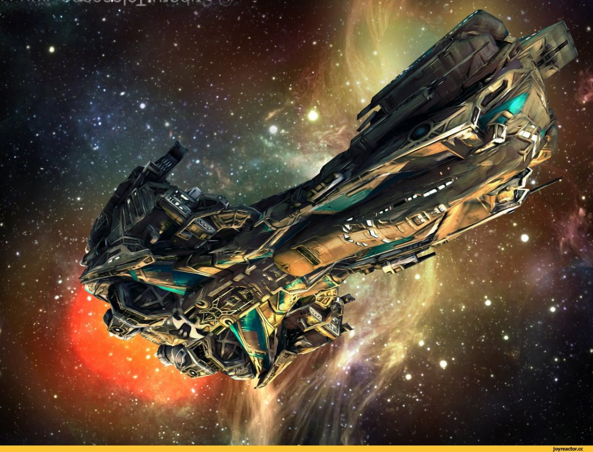 Космический корабль в космосе