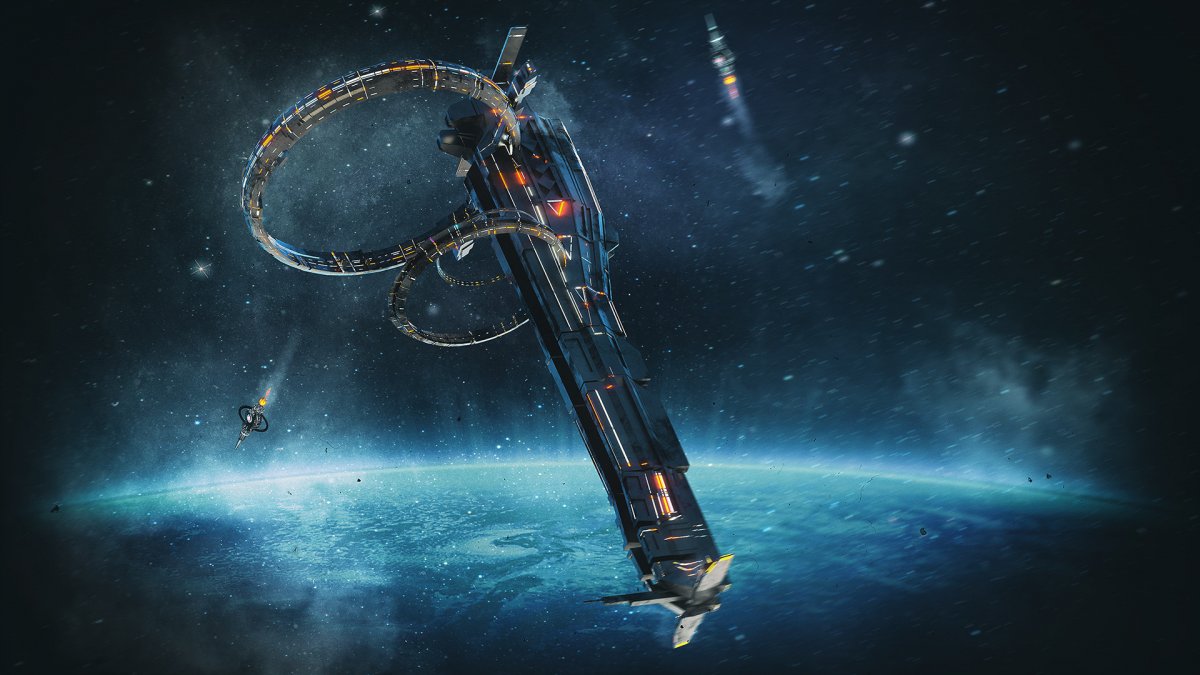 Космическая станция арт Sci Fi