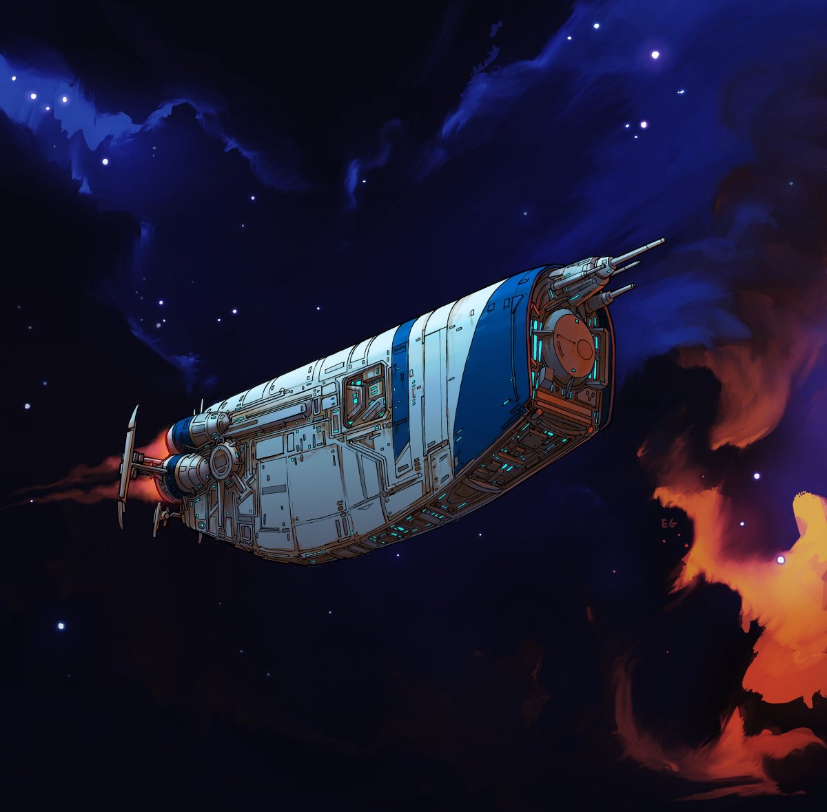 Художник Eric Geusz космические корабли