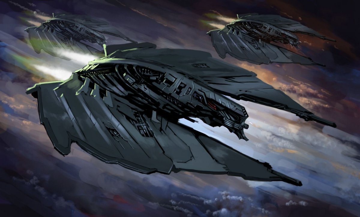 Стелс космический корабль арт