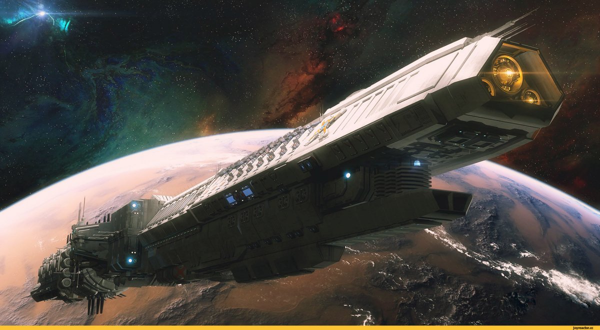 Космические корабли Sci-Fi огромные