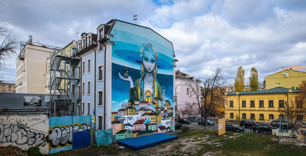 Андреевский спуск в Киеве граффити