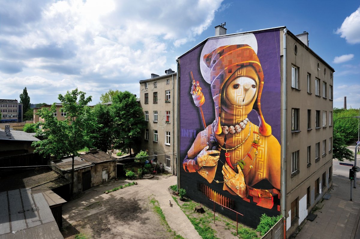 Польша Лодзь мурал