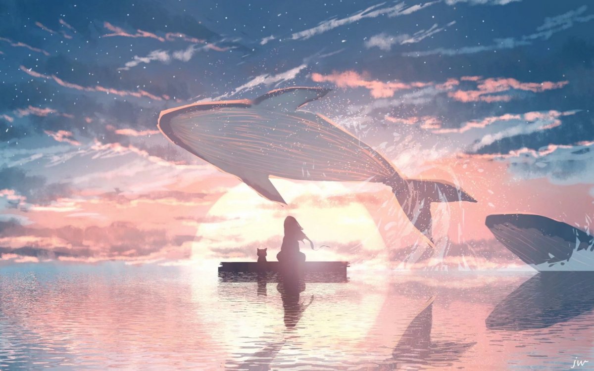 Кит в облаках