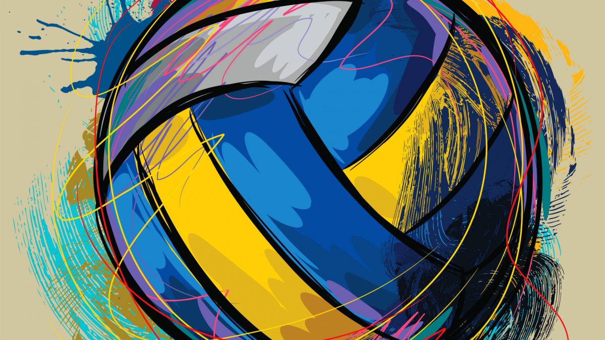 Волейбольный мяч в руках