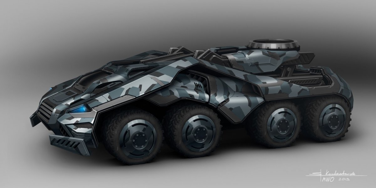 Концепт арт техника футуризм