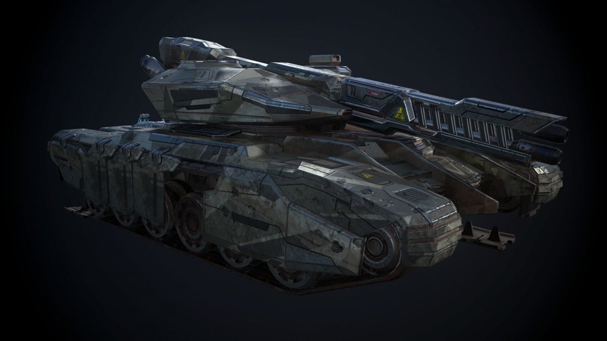 Sci-Fi рельсотрон танк