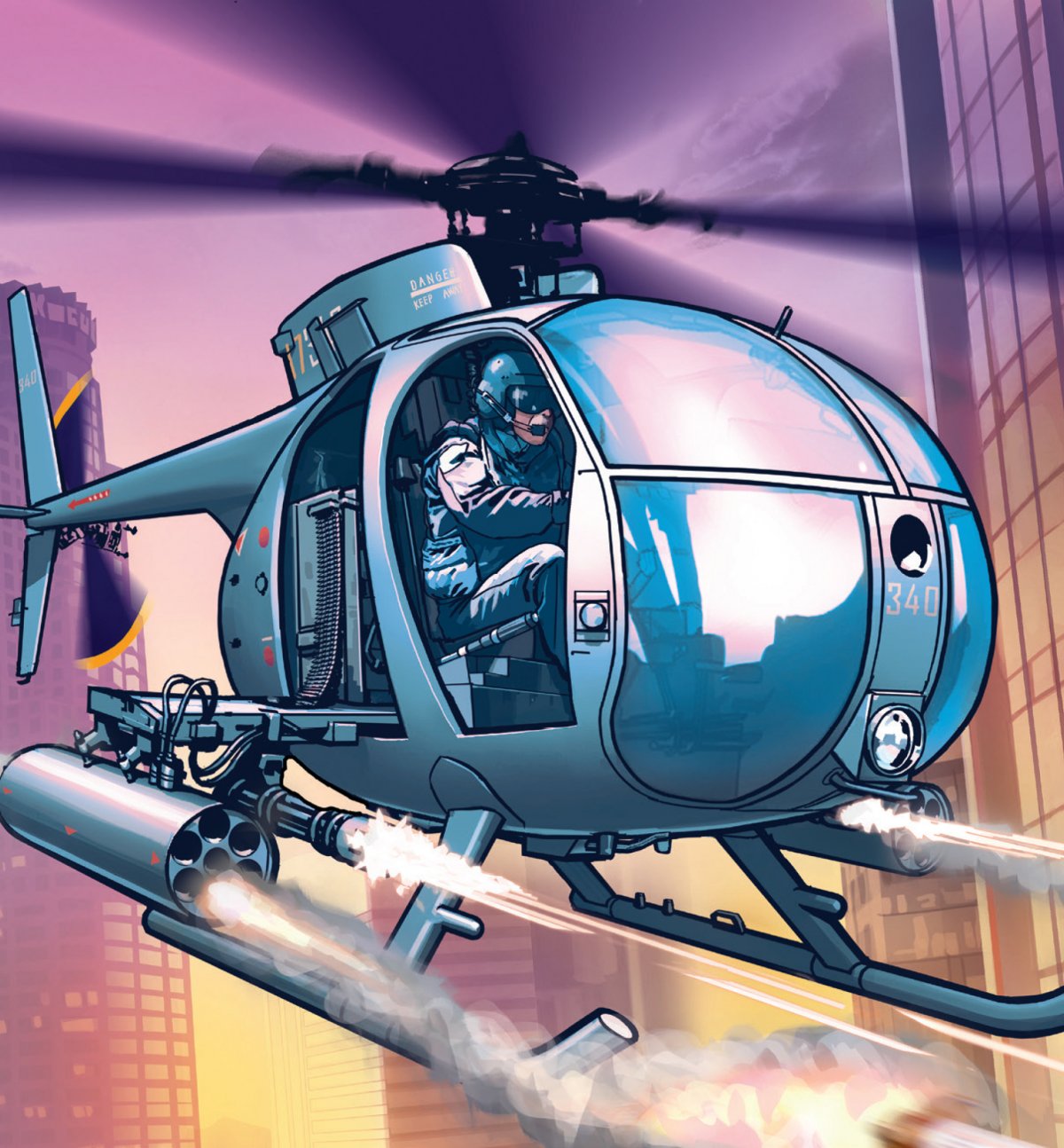 Вертолет полиции арт