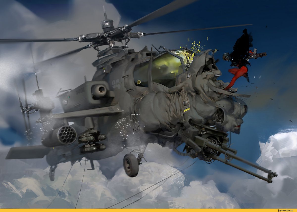 Боевые вертолёты Sci-Fi Art