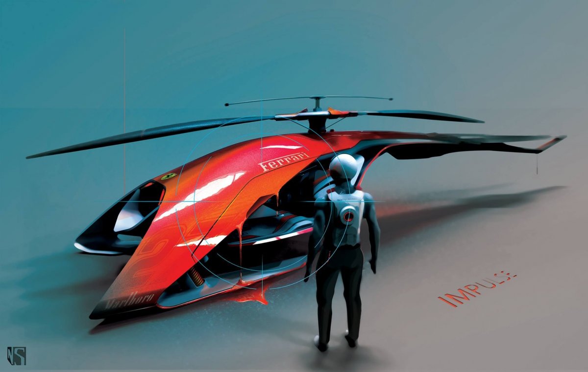 Тесла концепт вертолета