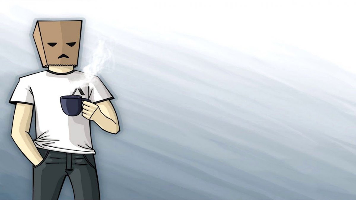 Чел с пакетом на голове