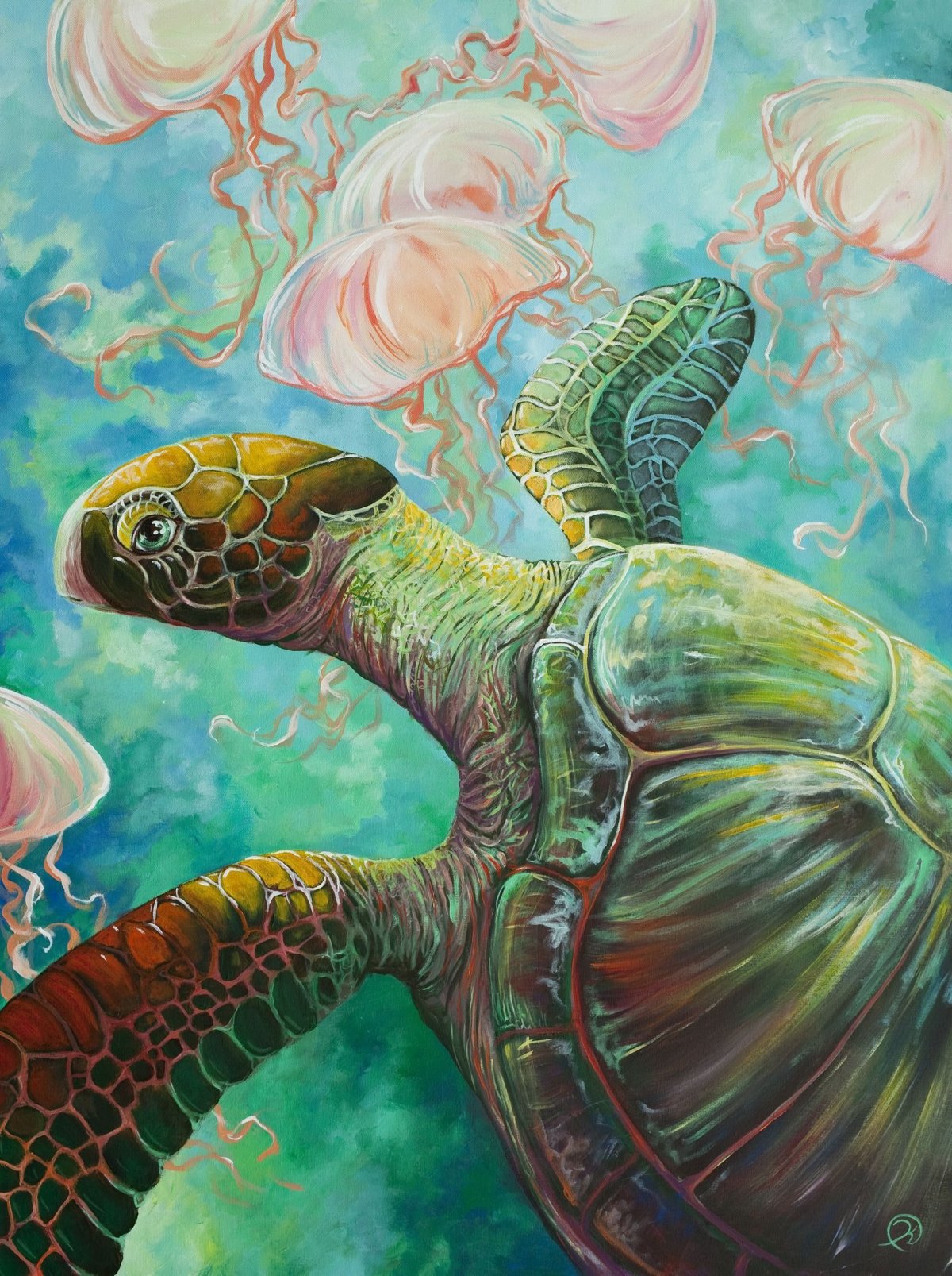 Морская черепаха арт