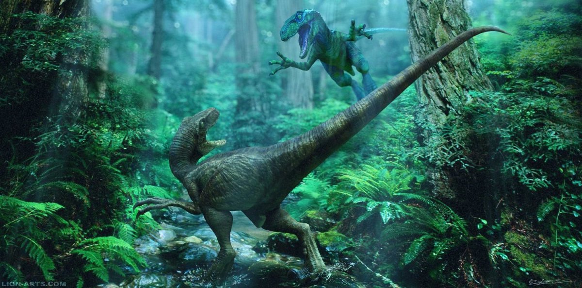 Парк Юрского периода динозавры лес